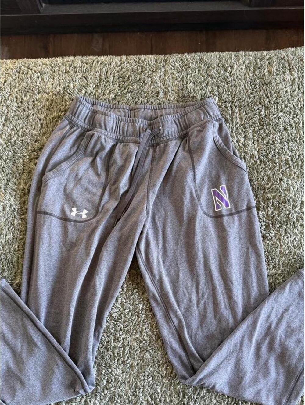 Under Armour Gray Sweatpants with Northwestern Logo